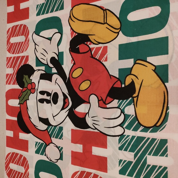 Disney Mickey Mouse Double Sided Christmas Standard Size Pillowcase HO HO HO - Picture 4 of 8